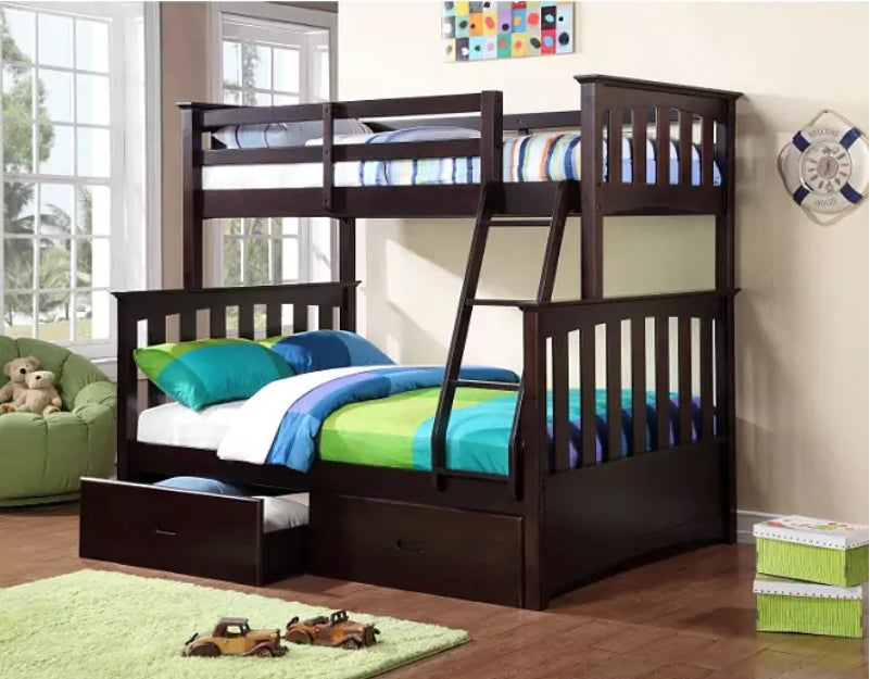 TWIN FULL BED PINEWOOD