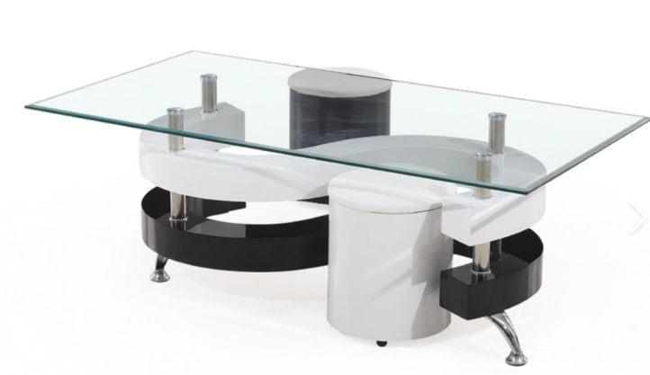 COFFEE TABLE & 2 STOOLS