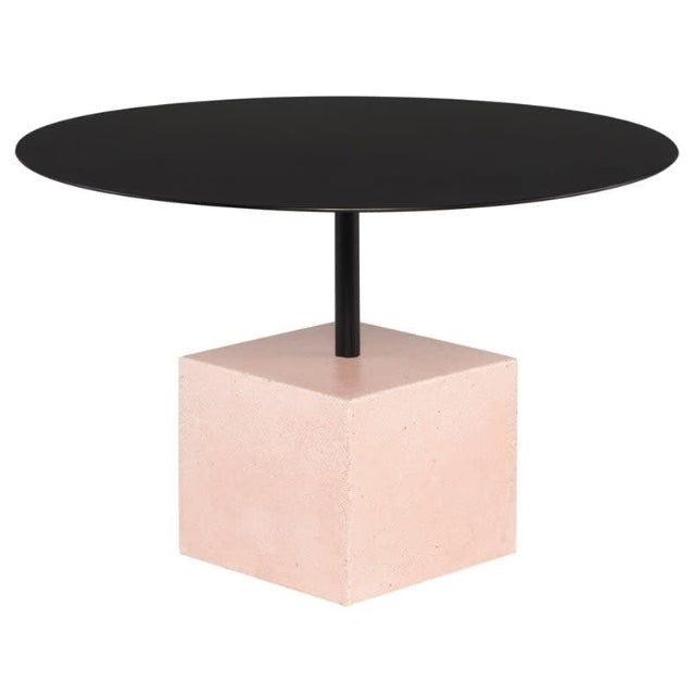 TABLE BASSE DESIGN CUBE NOIR & ROSE AXEL