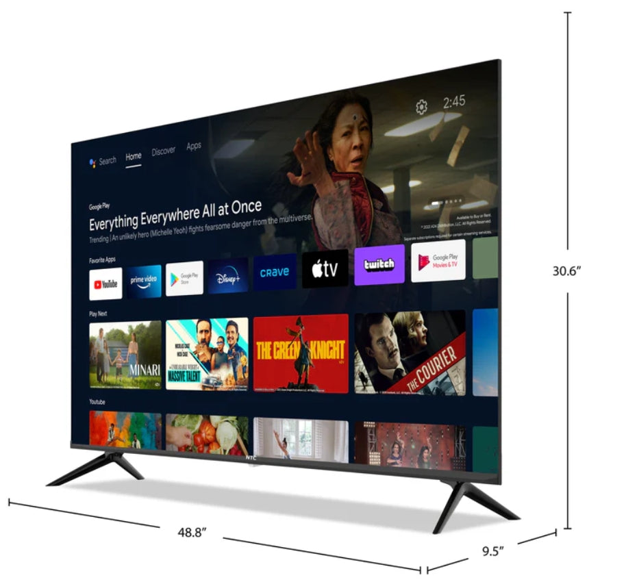 Téléviseur intelligent NTC UHD de 55 po avec Android