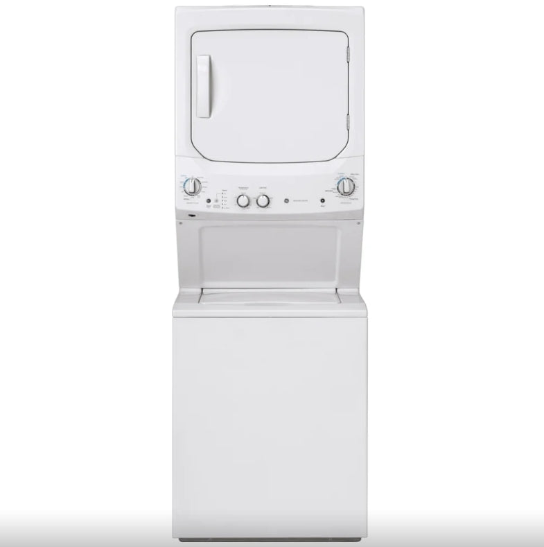 LAUNDRY CENTER 27"/ WHITE - TOP LOAD WASHER & DRYER- GE -GUD27ESMMWW